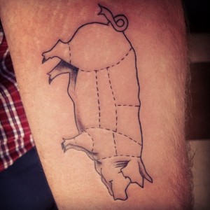 Pig Outline Tattoo
