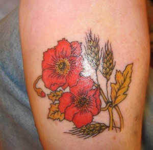 Poppy Flower Tattoo Traditional