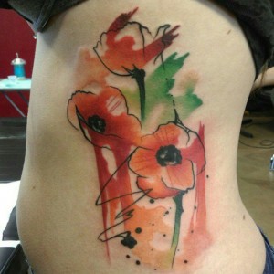 Poppy Flower Tattoo Watercolor