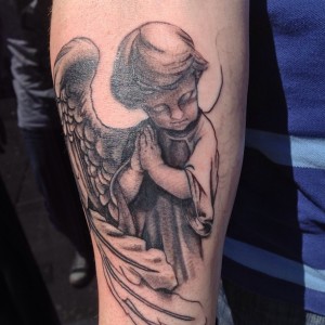 Praying Cherub Tattoo