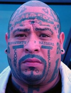 Raiders Face Tattoos