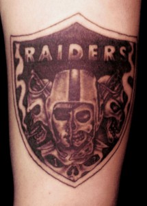 Raiders Logo Tattoo