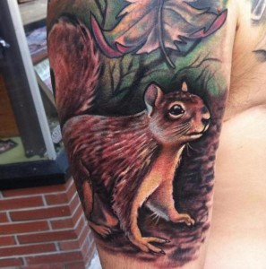 Realistic Squirrel Tattoo