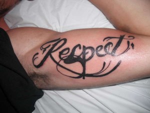 Respect Tattoos on Arm