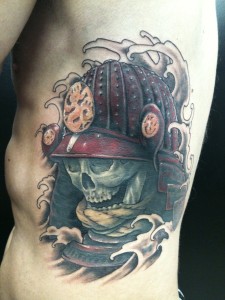 Samurai Mask Tattoo Design