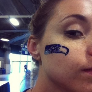 Seahawks Face Tattoos