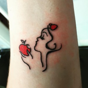 Simple Snow White Tattoo