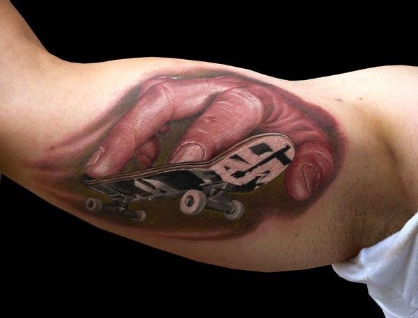 Skateboard Tattoos Designs, Ideas and Meaning | Tattoos For You