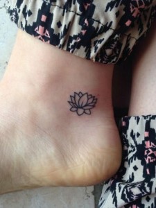 Small Flower Tattoos on Ankle