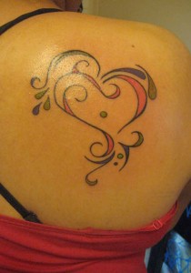 Small Tribal Heart Tattoos