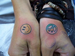 Smiley Face Tattoo on Wrist