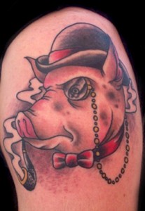 Traditional Pig Tattoo