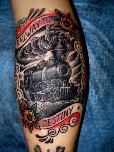 Train Tattoo Designs