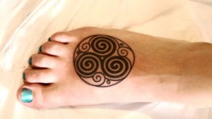 Triple Spiral Tattoo