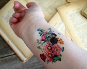 Vintage Wildflower Tattoo