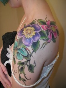 Wildflower Tattoo Shoulder