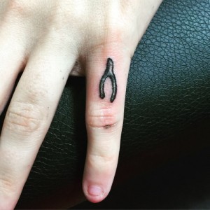 Wishbone Tattoo Finger