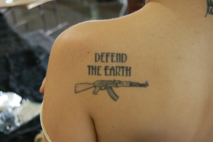 AK47 Back Tattoo