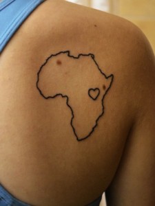 Africa Map Tattoo