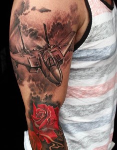 Airplane Tattoo Sleeve