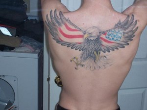 American Eagle Back Tattoo