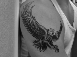 American Eagle Tattoo Black and White