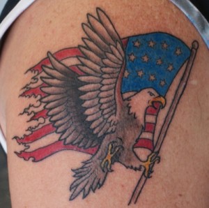 American Flag Eagle Tattoo