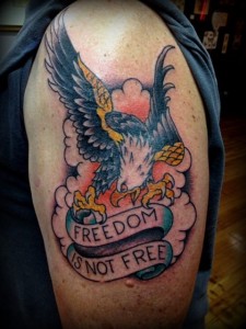 American Traditional Eagle Tattoos