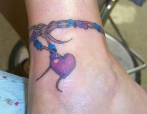 Ankle Bracelet Tattoos for Women