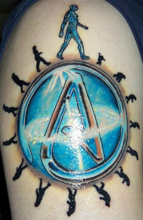 Atheist symbol - Think Atheist | Atheist tattoo, Tattoos, Knee tattoo