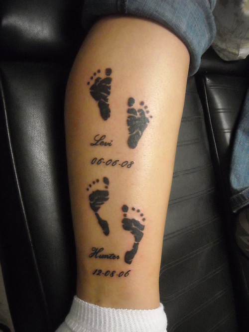 Baby Footprint Tattoos Designs, Ideas and Meaning - Tattoos For You
