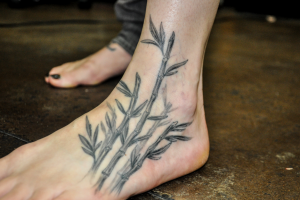 Bamboo Tattoo Leg