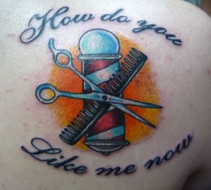 Barber Pole Tattoo