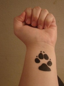 Bear Paw Tattoo Wrist