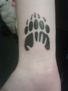Bear Paw Tattoo on Hand