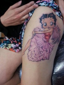 Betty Boop Tattoos Thigh
