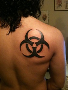 Biohazard Symbol Tattoo