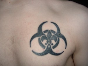 Biohazard Tattoo Chest