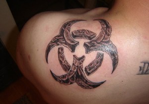 Biohazard Tattoo Shoulder