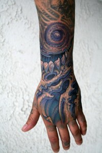 Biomech Hand Tattoo