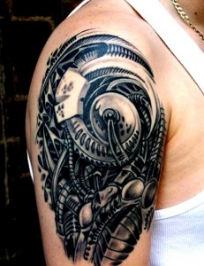 Biomech Tattoo Design