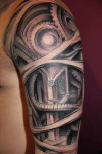 Biomech Tattoo Half Sleeve