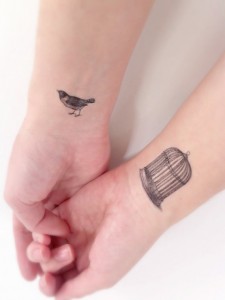 Bird Cage Tattoo Wrist