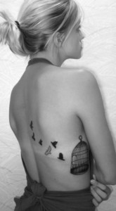 Bird Cage Tattoo on Ribs