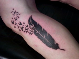 Bird Feather Tattoos