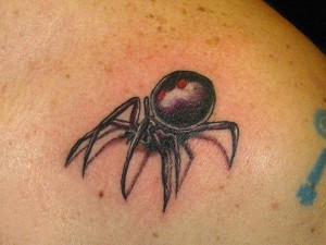 Black Widow Tattoo Design