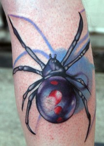 Black Widow Tattoo Traditional