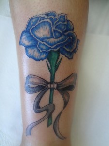 Blue Carnation Tattoo