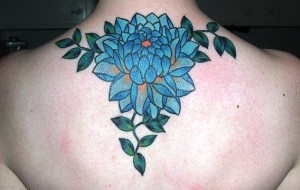 Blue Dahlia Tattoo