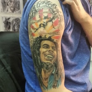 Bob Marley Sleeve Tattoos